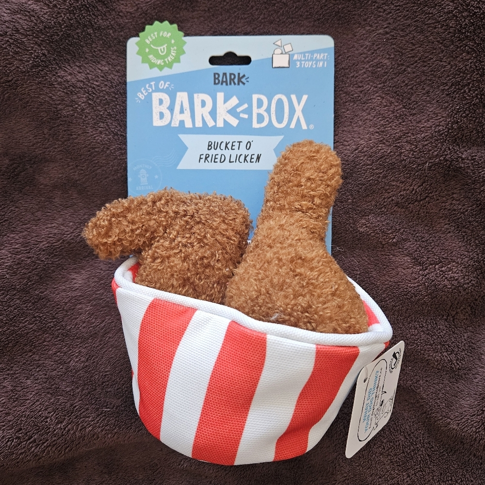 Bark Fried Chicken Bucket Dog Toy - NWT